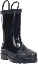 Western Chief Waterproof Rubber Rain Boot Pull Handles, Black, 13 US Little Kid