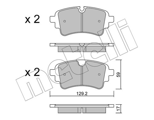Metelli BremsbeläGe Bremsbelagsatz FüR Audi A4 Avant 8W5 B9 8WD Q5 FYB-image