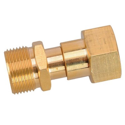 M22 14mm High Pressure Washer Swivel Joint Hose Adapter Coupler Fitting Brass