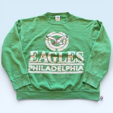 Vintage Philadelphia Eagles Sweatshirt Mens Large Green NFL Football Logo 7 90s
