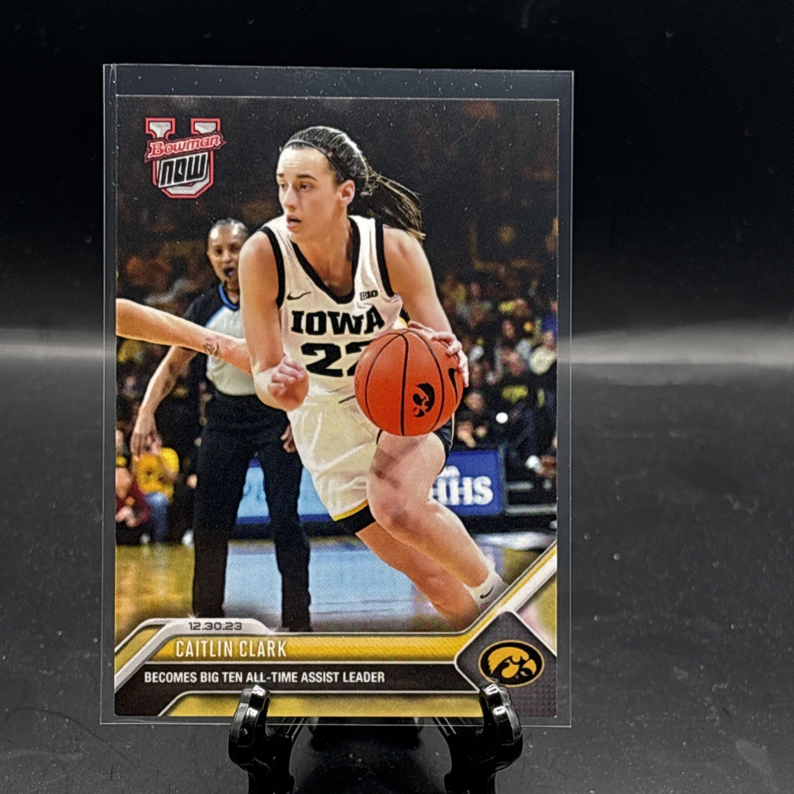 2023 Topps Now Bowman U Caitlin Clark Becomes Big Ten All-Time Assist Leader #24