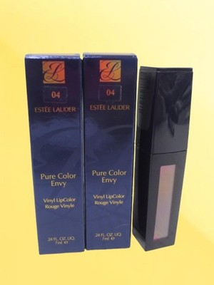 ESTEE LAUDER PURE COLOR ENVY VINYL LIP COLOR 04 SHAMELESS 0.24 OZ BOXED LOT OF 2