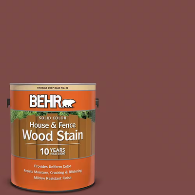 #ad 1 Gal. #SC 118 Terra Cotta Solid Color House and Fence Exterior Wood Stain $39.31
