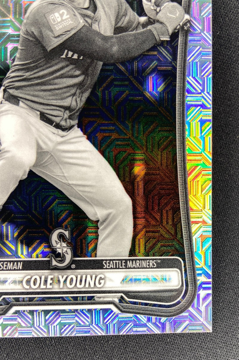 2026 Bowman Chrome - Cole Young RC Black & White Mojo Refractor Numbered /15!!! view 5
