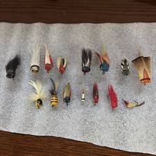 15 Vintage Popping Bugs And flies Fishing Lures South bend pecks Heddon Weber 