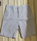 Britches by Samtext mens size 33W blue white striped short new without tags