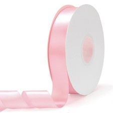 Solid Color Light Pink Double Faced Satin Ribbon 1 Inch x 50 Yards Wedding