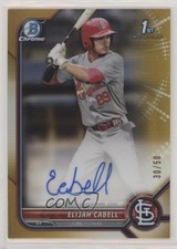 2022 Bowman Chrome Prospect Gold Refractor 30/50 Elijah Cabell #CPA-EC Auto 0wj1