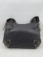 Furla Brown Studded Leather Top Handle Bag