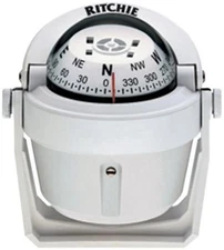 Ritchie Compasses B-51W Compass, Bracket Mount, 2.75" Dial, Wht. (b51w)