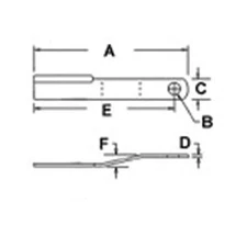 Rotary Cutter Blade Offset CW Suction fits John Deere CX15 HX10 MX10 HX15 W45326