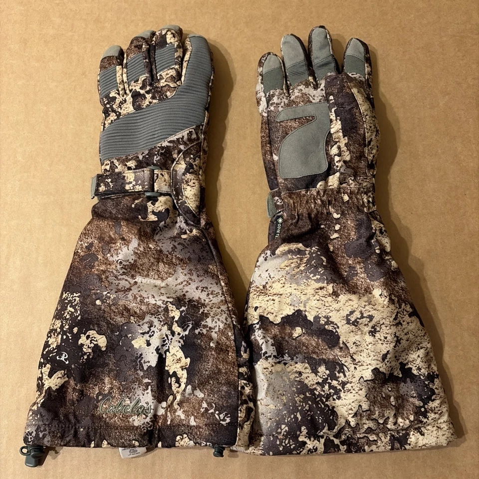 Cabela's WATERFOWL GORE-TEX Insulated Warm DECOY GLOVES Heavyweight Camo Sz XL - Image 2 of 4