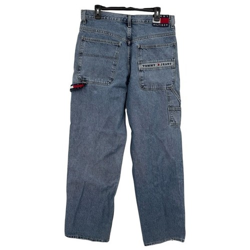 Vintage Tommy Hilfiger Baggy Jeans Mens 34x34  Y2K Denim Wide Leg Carpenter JNCO
