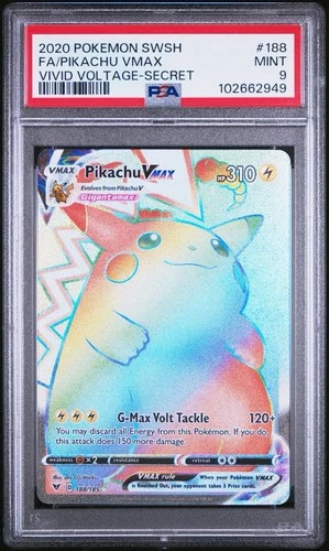 Pikachu VMAX (Secret) 188/185 Swsh04: Vivid Voltage Holo PSA 9