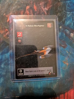 Star Wars 1999 Young Jedi CCG the Menace of Darth Maul Naboo Starfighter