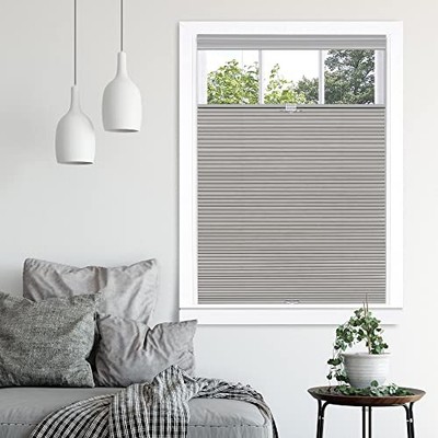 ACHIM HOME FURNISHINGS CORDLESS WINDOW SHADES 33 INCH BY 64 INCH - DOVE GREY