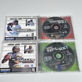Sega Sports Lot For Dreamcast NFL2K1 & MLB2K1 Complete with Manual