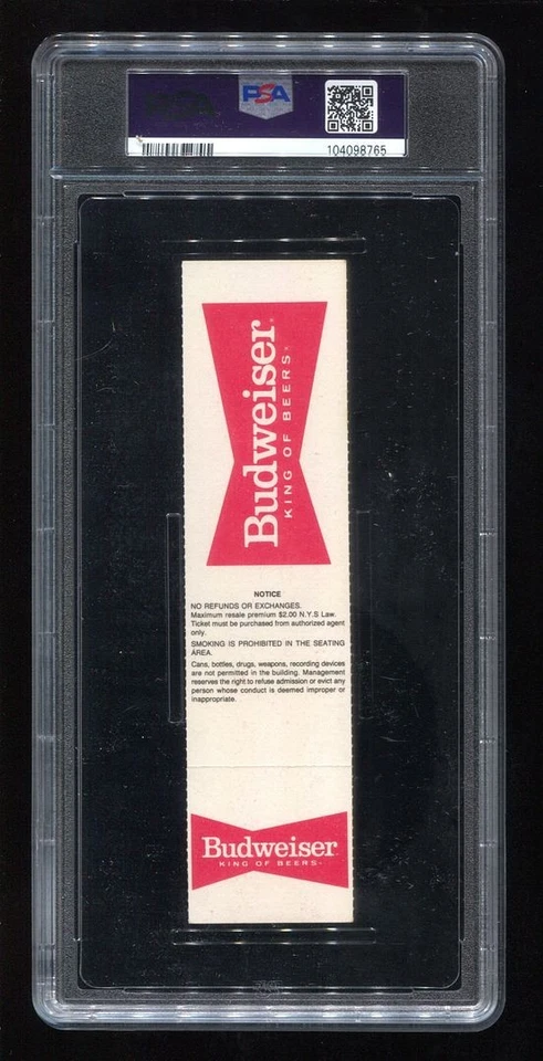 Dennis Rodman 1st Game @ MSG - PSA 8 Ticket 1987 Detroit Pistons Basketball - Image 2 of 2