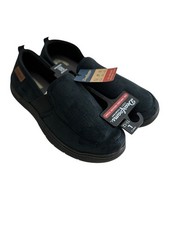 Dearfoams Men's Memory Foam Slippers Large 11-12 Black Slip no Comfort NEW