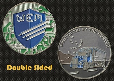 WEM Tech Shield Protected By The Hunter Collectible Coin 4#I