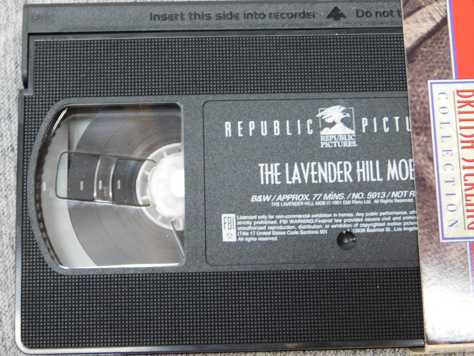 Vintage The Lavender Hill Mob VHS Alec Guinness British Sterling Collection B&W Foto 4 de 4