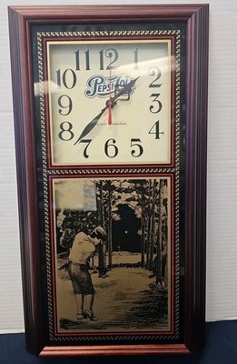 Vintage Pepsi Cola Quartz Pendulum Clock Golf NEW IN BOX RARE