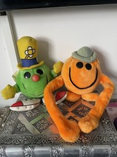 Vintage 1980 Knickerbocker Mr Men- Mr Tickle and Mr Funny plush Soft Toys 