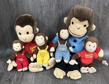 Vintage Curious George Plush Toy Lot Of 6 GUND Mini