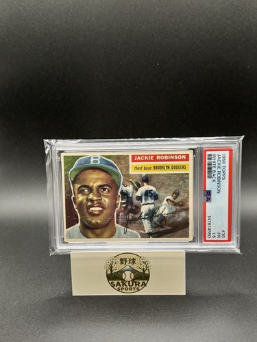 1956 Topps Jackie Robinson #30 White Back PSA 1.5 Fair Dodgers Vintage HOF