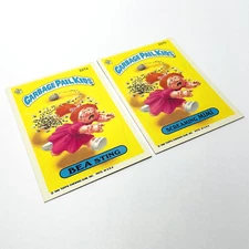 Garbage Pail Kids 227a Bea Sting and 227b Screaming Mimi 1986 GPK Stickers