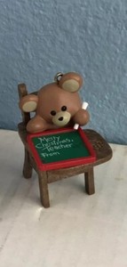 Hallmark Keepsake Christmas Ornament Dated 1987 Teacher Handcrafted Ornament