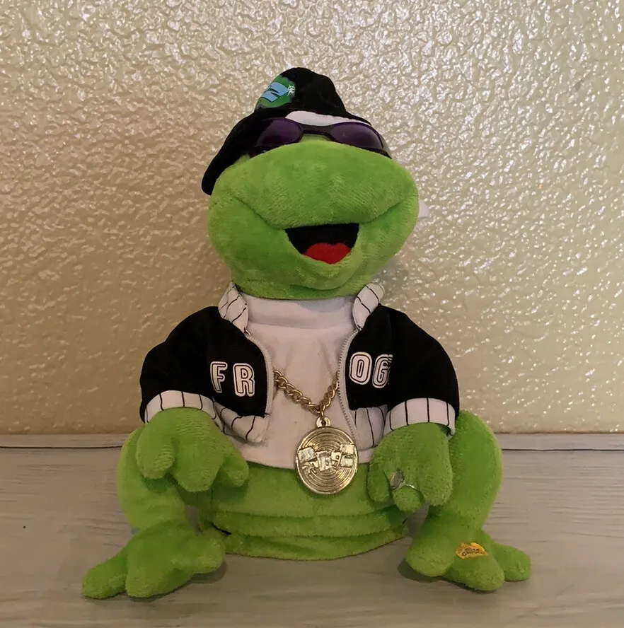 Gemmy Frogz Singing 50 In Da Club Hip Hop Plush Toy eBay