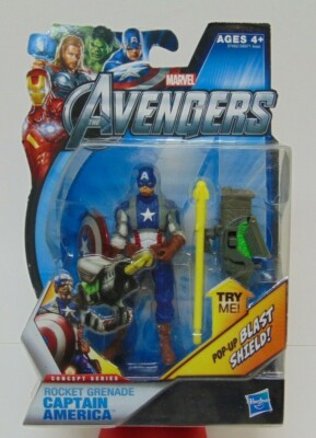 Marvel Concept Series Rocket Grenade Captain America 3.75'' Figure Hasbro MOC