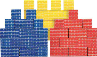 at Play Cardboard Building Blocks, 40 Pack, Large and Medium Montessori Toy Bloc