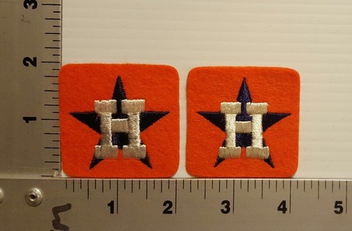 2-PCS HOUSTON ASTROS (SQUARE) VINTAGE EMBROIDERED PATCH - 第 1/2 張圖片