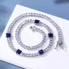 20 Ct Round Cut Lab-Created Diamond Tennis Necklace 14K White Gold Plated 20'