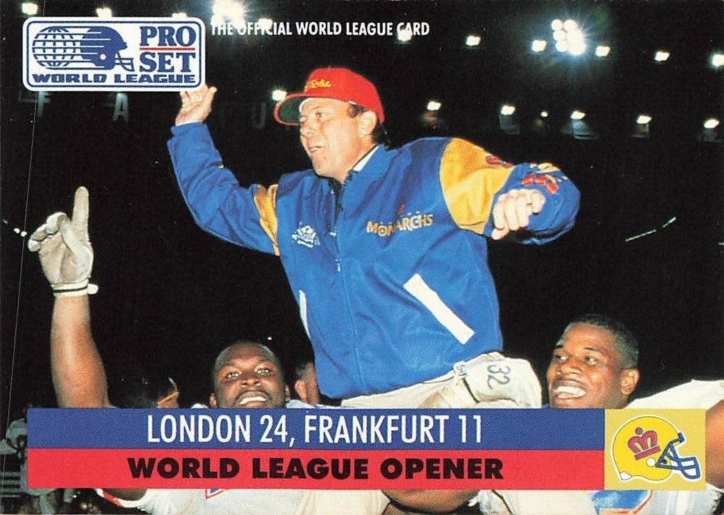 Larry Kennan 1991 Pro Set WLAF Inserts London 24 Frankfurt 11 #2