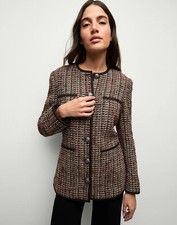 New Veronica Beard Watkins Dickey Jacket 798, Grey Multi, Size 4,6,8