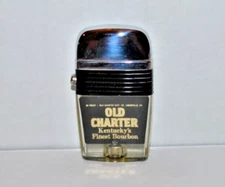 VINTAGE 1960'S SCRIPTO LIGHTER ADVERTISE '' OLD CHARTER KENTUCKYS FINE BOURBON"