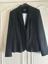 Marks and Spencers - Ladies Size 12 Black button up Coat jacket Women