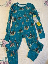 Size 6  8 NWT Disney Kid's Christmas holiday pajamas Mickey Minnie Goofy Donald