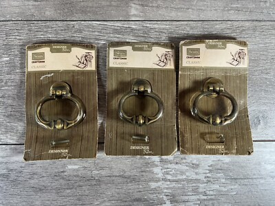 Vtg Sears Craftsman Italian Influence USA Made Ring Pulls Metal Gold Tone Lot 3