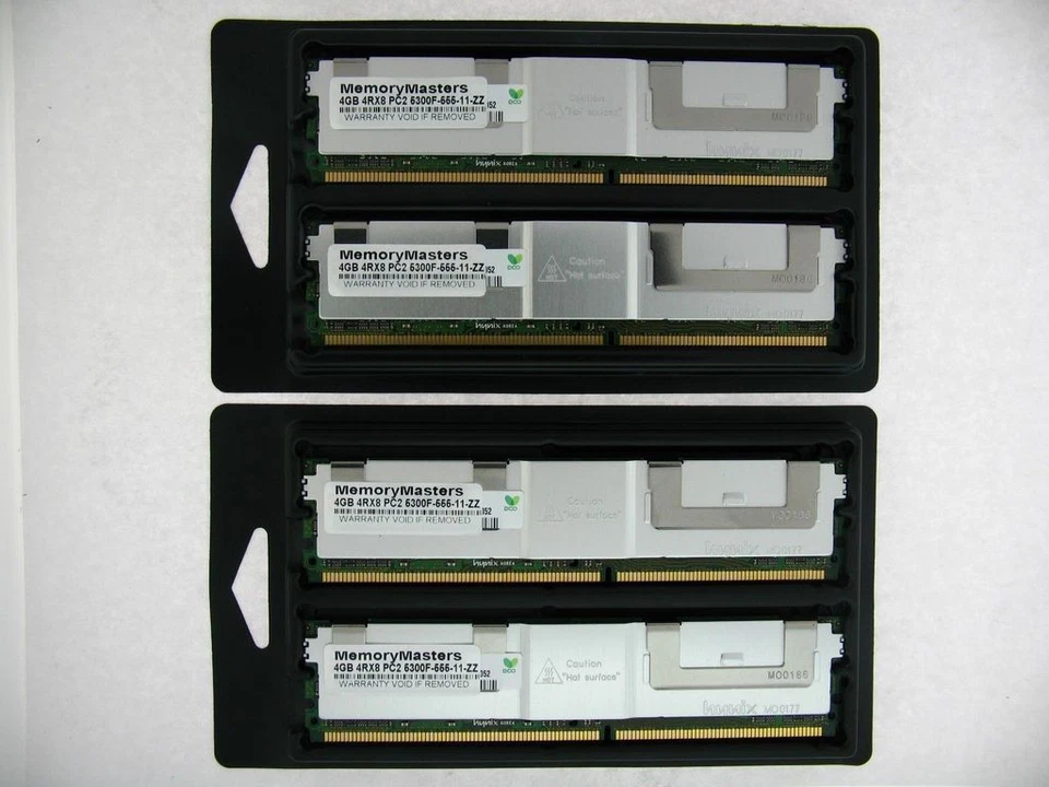 NMD517A21207FD53I5SQ 16GB 4x4GB DDR2 PC2-5300F ECC REGISTERED FB-DIMM 4RX8 - Image 2 of 2