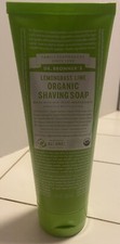 Dr. Bronners Lemongrass Lime Organic Shaving Soap 7 oz Smooth and Moisturizing