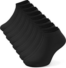 8 Pairs Mens Premium Cotton Ankle Socks Non Slip Low Cut Breathable Casual Fit