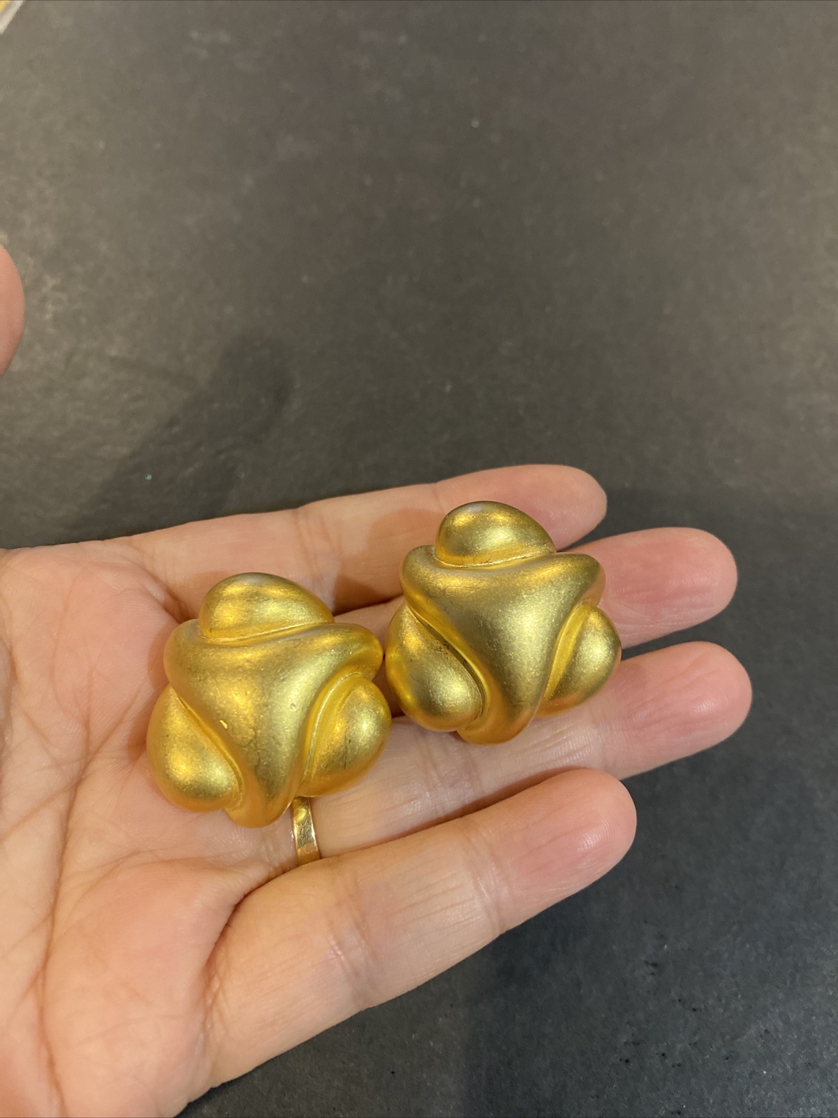 Gold Tone KJL Kenneth J Lane Clip Earrings - image 4