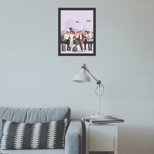 BTS Photo Frame Synthetic Wood & Paper For Home and Office
