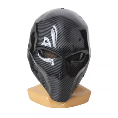 Deathstroke Cosplay Mask GFRP Full Face Protection Steel Wire Eye Halloween Prop