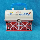 Vintage 2008 Fisher Price Little People Play Family Farm Lunch Box Barn Case