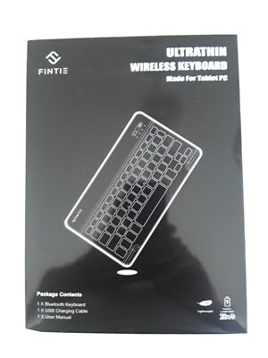 Fintie Ultrathin Wireless Keyboard Bluetooth Tastatur für Tablet Neu